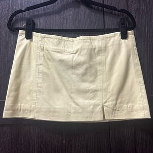 Karen Millen Yellow Leather Skirt